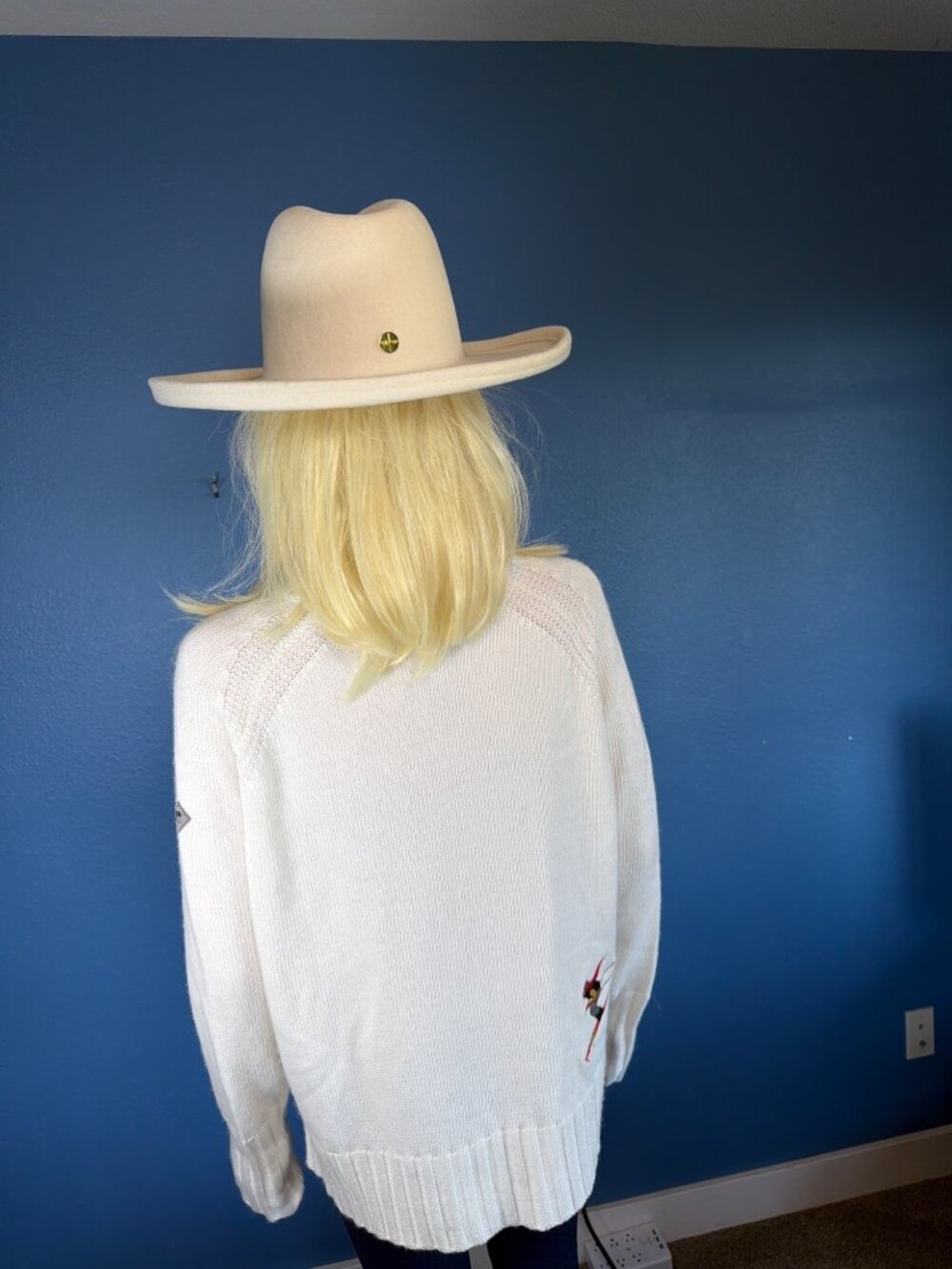 Gigi Pip Jillian Pencil Brim Western Hat 57cm S/M Off White MSRP$154 Worn once - Picture 16 of 17